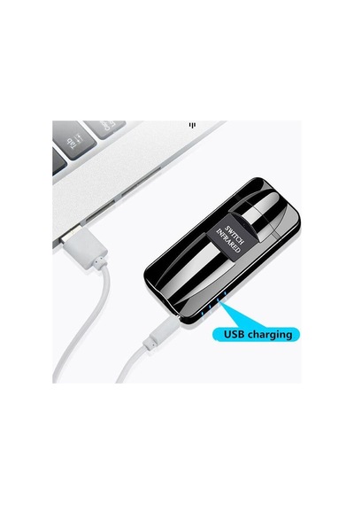 Sensörlü Alevsiz Usb Şarjlı Tesla Çakmak Siyah