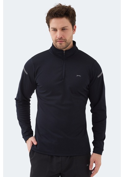 Slazenger Intımate I Erkek Dik Yaka Fermuarlı Lacivert Sweatshırt Lacivert