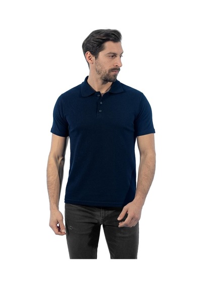 Polo Yaka Tişört, Lacivert -136E745- T-Shirt, Tshirt, Kısa Kollu