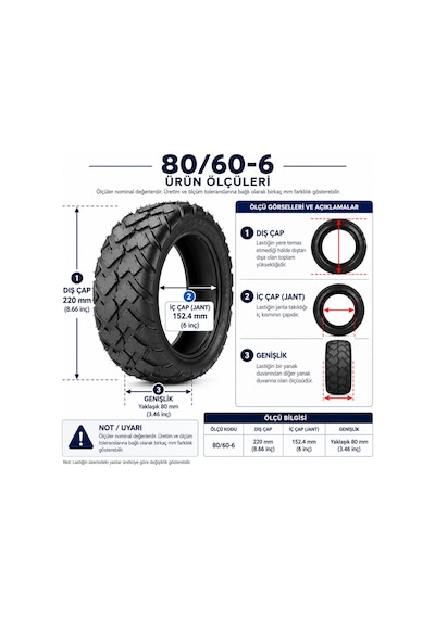 Xuancheng 80/60-6 Jelli Tubeless Elektrikli Scooter Lastiği