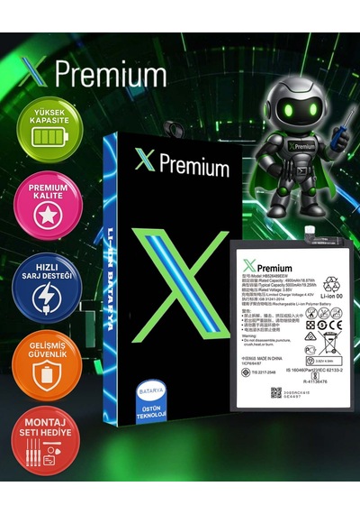 Xpremium Huawei Honor 9a Uyumlu Batarya Pil Süper Yüksek Kalite 4900/5000 Mah Hb526489eew