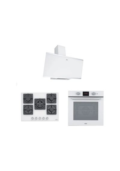 Franke FPJ 915 V Davlumbaz + FHNS 705 4G TC WH C Ocak + FSL 86 H WH Fırın Beyaz Ankastre Set