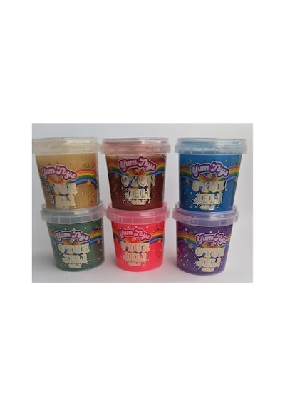Yumtoys Gold Serisi Slaym - Hazır Slime 6 Renk 6 Kutu 140x6 Gr Sarı, Yeşil, Kırmızı, Pembe, Mavi, Mor