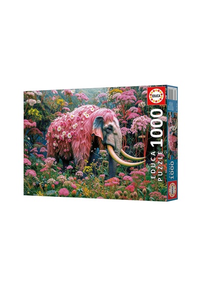 Educa 1000 Parçalık Çiçekli Fil Puzzle - 20229 - Floral Elephant
