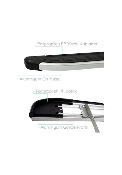 Citroen C4 Yan Basamak Seti - Gri, Proside 2020+
