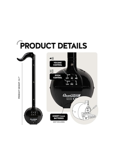 Otamatone Regular Elektronik Müzik Enstrümanı Siyah