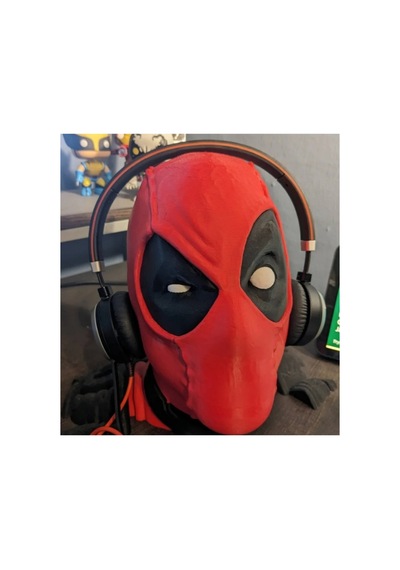 Deadpool Tasarımlı Dekoratif Kulaklık Standı