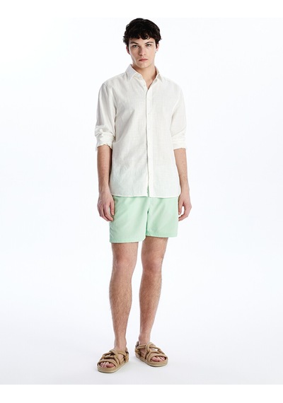Lcw Swımwear Yeşil Kısa Boy Basic Erkek Deniz Şortu