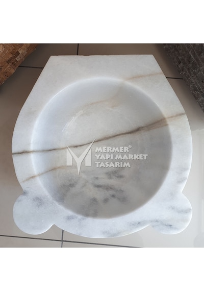 Muğla Beyaz Mermer Düz Kurna