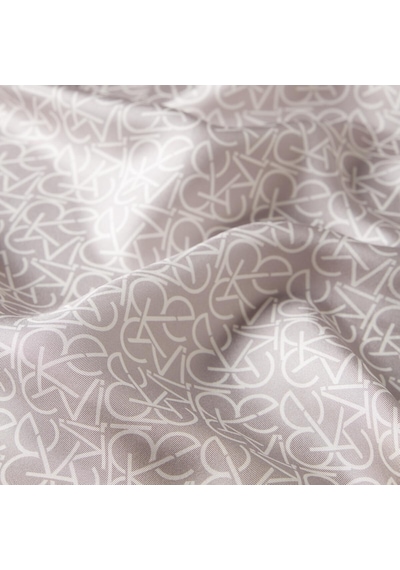 İpekevi Twill İpek Eşarp - Typo Monogram - Gümüş Gümüş
