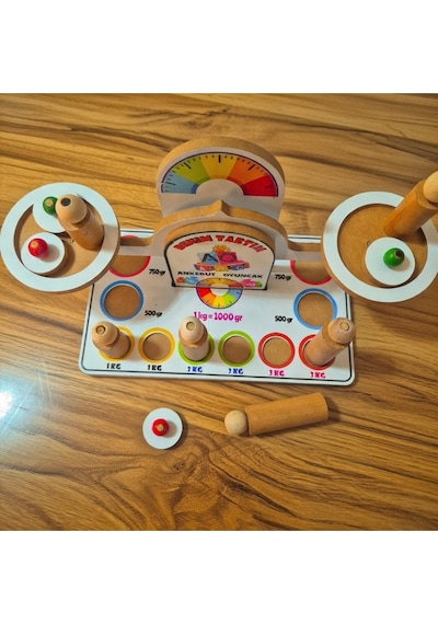 Benim Tartım Ağırlık Ölçme Ve Denge Oyunu Montessori Ahşap