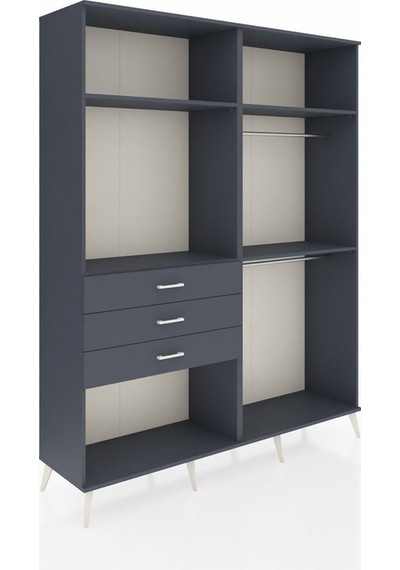 Hyperion Gardrop 4 Raflı 3 Çekmeceli 2 Askılı 176x44x221 Antrasit-antrasit Antrasit Hyperion Gardrop 4 Raflı 3 Çekmeceli 2 Askılı 176x44x221 Antrasit-antrasit Antrasit