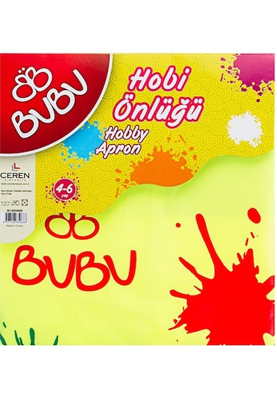 Bu-bu Boyama Önlüğü 4-6 Yaş Su Geçirmez Bubu00005 Çok Renkli