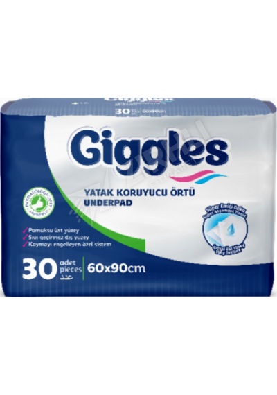2 Adet Giggles Yatak Koruyucu Örtü 30'lu 60x90