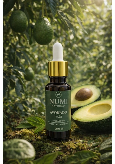 Avokado Yağı 20 Ml Soğuk Sıkım Saf Avokado Yağı Cilt, Saç Ve Bakım Yağı