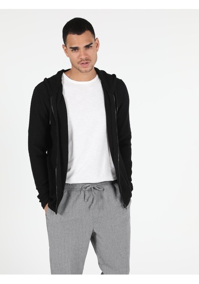 Colin's Slim Fit Erkek Siyah Hırka CL1050730_Q1.V1_BLK
