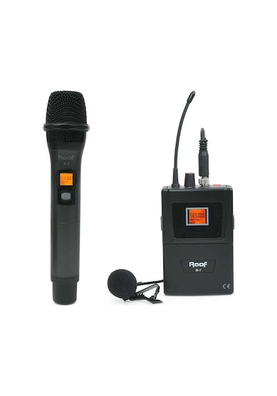Roof Uhf Dijital Kontrol Telsiz El+yaka Mikrofonu R-203