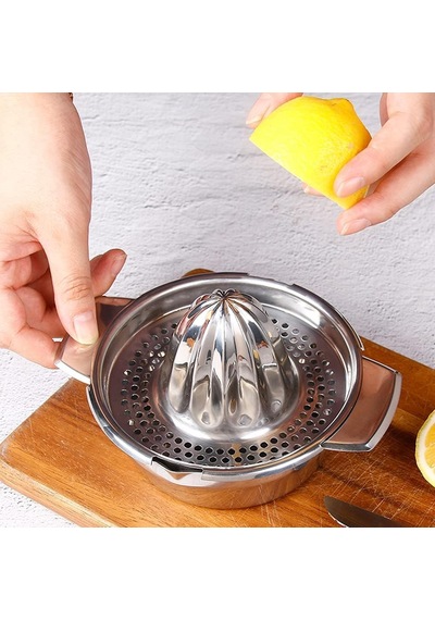 Paslanmaz Çelik Limon Sıkacağı Manuel Narenciye Sıkacağı Portakal Narenciye Presi Süzgeçli Meyve Sıkacağı Çelik El Tipi Limonluk Çok Renkli