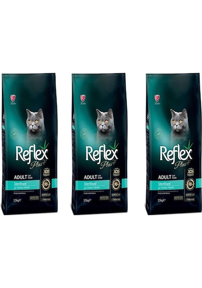 Reflex Plus Tavuklu Kısırlaştırılmış Yetişkin Kedi Maması 3 x 1500 G