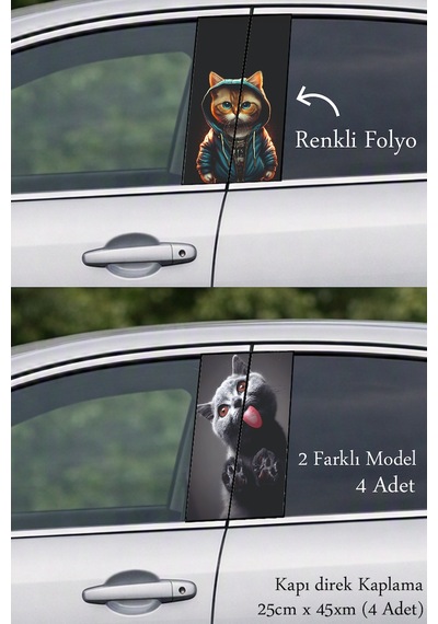 Aracınıza Özgün Bir Detay Kapı Direk Folyo Sticker Etiket
