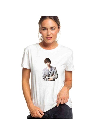 Kpop Key Shinee 2 Baskılı Beyaz Kadın Tshirt