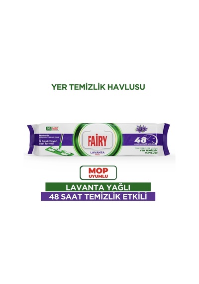 50'li Mop Uyumlu Yer Temizlik Havlusu - Lavanta Yağı