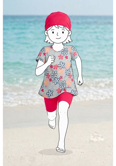 Zuzunga Daisy Bloom Kız Çocuk Mayo Takımı Mavi