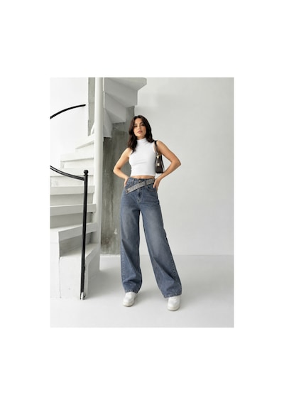 Kene Jeans Tint İşlemli Kemer Dilli Taş Detaylı İşlemli Straight Jean Pantolon Tint İşlemli Kene Jeans Tint İşlemli Kemer Dilli Taş Detaylı İşlemli Straight Jean Pantolon Tint İşlemli