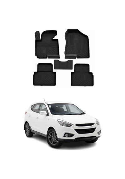 Hyundai Ix35 2010-2026 Uyumlu 4d Havuzlu Paspas Kauçuk Siyah 5 Parça