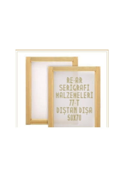 Re- Ar 77-T Ipek 50X70 Cm Ahşap Serigrafi Baskı Kalıbı Dıştan Dışa Ölçü Re- Ar 77-T Ipek 50X70 Cm Ahşap Serigrafi Baskı Kalıbı Dıştan Dışa Ölçü