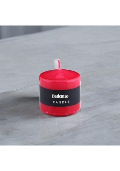 Baton Mum Kırmızı Silindir Dekoratif Mumu Kandil Hediyelik Fitilli Mumlar Şamdan Kokusuz 6 X 6 Cm Diğer