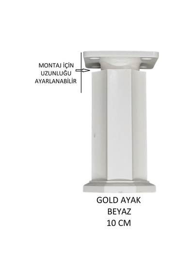 Gold Ayak 10cm Vidalar Dahil Beyaz Beyaz