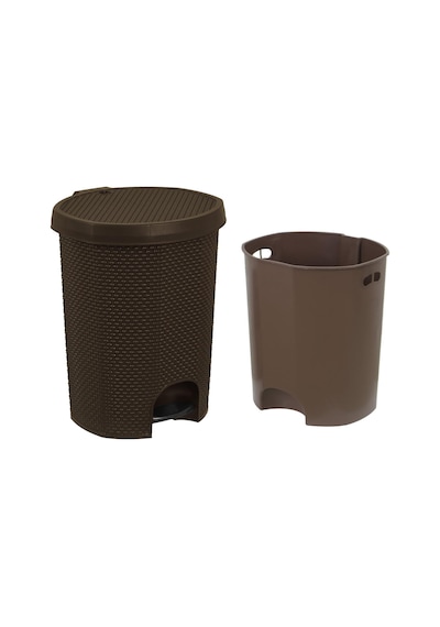 Sağlam Plastik Damla Pedallı Çöp Kovası 2 Nolu İç Kovalı 11 Lt Kahverengi Diğer