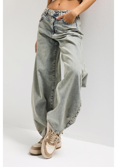 Itsbasic Kadın T.kot 4s6-67 Mega Balon Fit %100 Koton Denim Jean