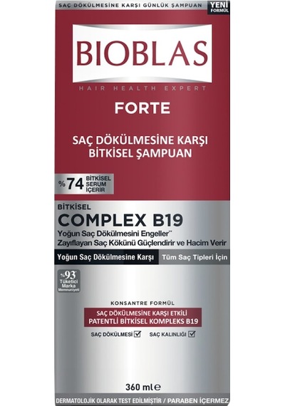 Bioblas Forte Saç Dökülmesine Karşı Şampuan 360 ML