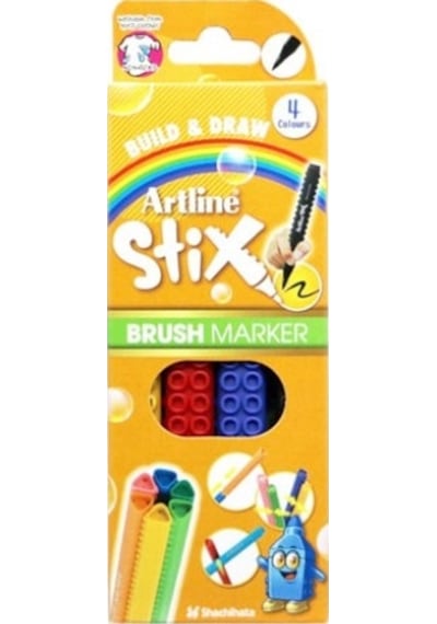 Artline Stix Brush Marker 4 Renk