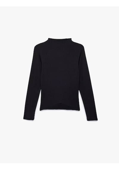 Koton Dik Yaka Slim Fit Modal Karışımlı Basic Uzun Kollu Tişört Siyah 6wal10518ık SIYAH Koton Dik Yaka Slim Fit Modal Karışımlı Basic Uzun Kollu Tişört Siyah 6wal10518ık SIYAH