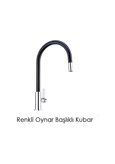 Buğz Esnek Kıvrılabilir Renkli Silikon Oynar Başlıklı Musluk Bataryası Başlığı Kubar