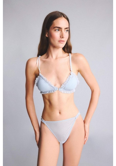 Defacto Tül Kumaş Çıkarılabilir Kap Pedli Balensiz Açık Mavi Bralet H6493ax26spbe550 Mavi-be550