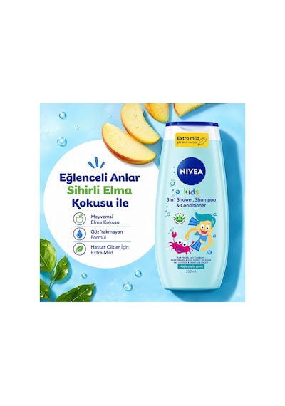 Nivea Çocuk Şampuanı ve Duş Jeli 250 Ml Göz Yakmayan Ekstra Yumuşatıcı Formül