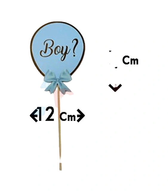 Cinsiyet Partisi Konuşma Balonu 5li Boy Mavi Balon Çubukları 12x17 Cm Diğer