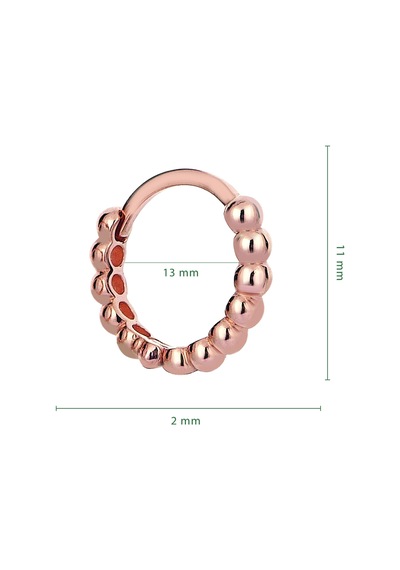 Reis Kuyumculuk T1841 Mini Pıt Pembe Altın  Küpe