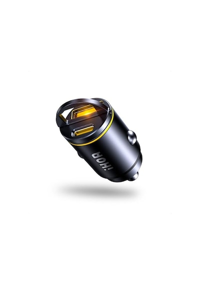 45w Type-c Ve Usb-a Girişli 2 Portlu Araç Şarj Adaptörü - 30w Hızlı Şarj Özelliği