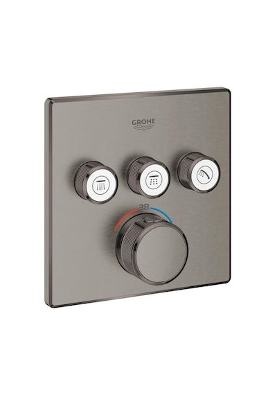 Grohe 29126al0 Smartcontrol Üç Valfli Akış Kontrollü, Ankastre Termostatik Duş Bataryası Siyah