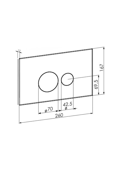 Nkp S2 Kontrol Paneli, Çift Basmalı,parlak Krom-0081
