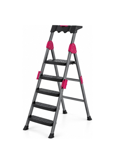 4+1 Basamaklı Metal Merdiven 150kg.taşıma 5705