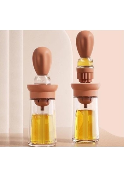 Cam Hazneli Silikon Yağ & Sos & Yumurta Fırçası 300 Ml Siyah Diğer