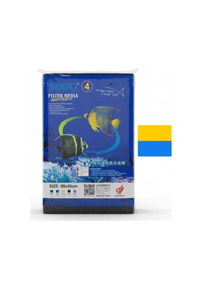 Sobo - 992 - Filtre Süngeri 90x30x2 - Shopgpt - Sarı Mavi