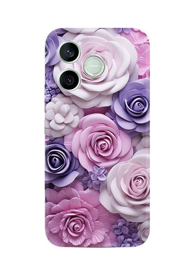 Honor 600 Lite Lna-nx1 Uyumlu Kılıf Boutique Baskılı Resimli Mor Güller Pcode -029
