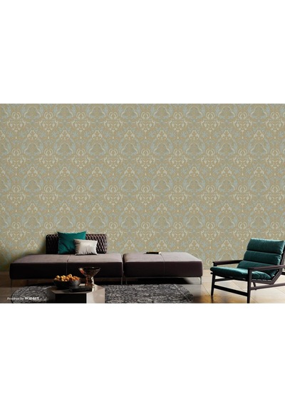 Ephes 1002-2 Damask Büyük, Simli Duvar Kağıdı 10m²